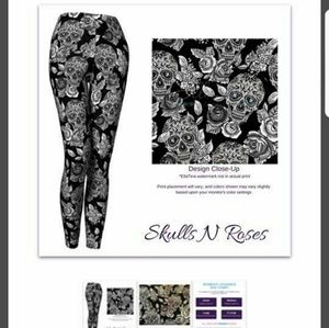 Skulls n roses leggings